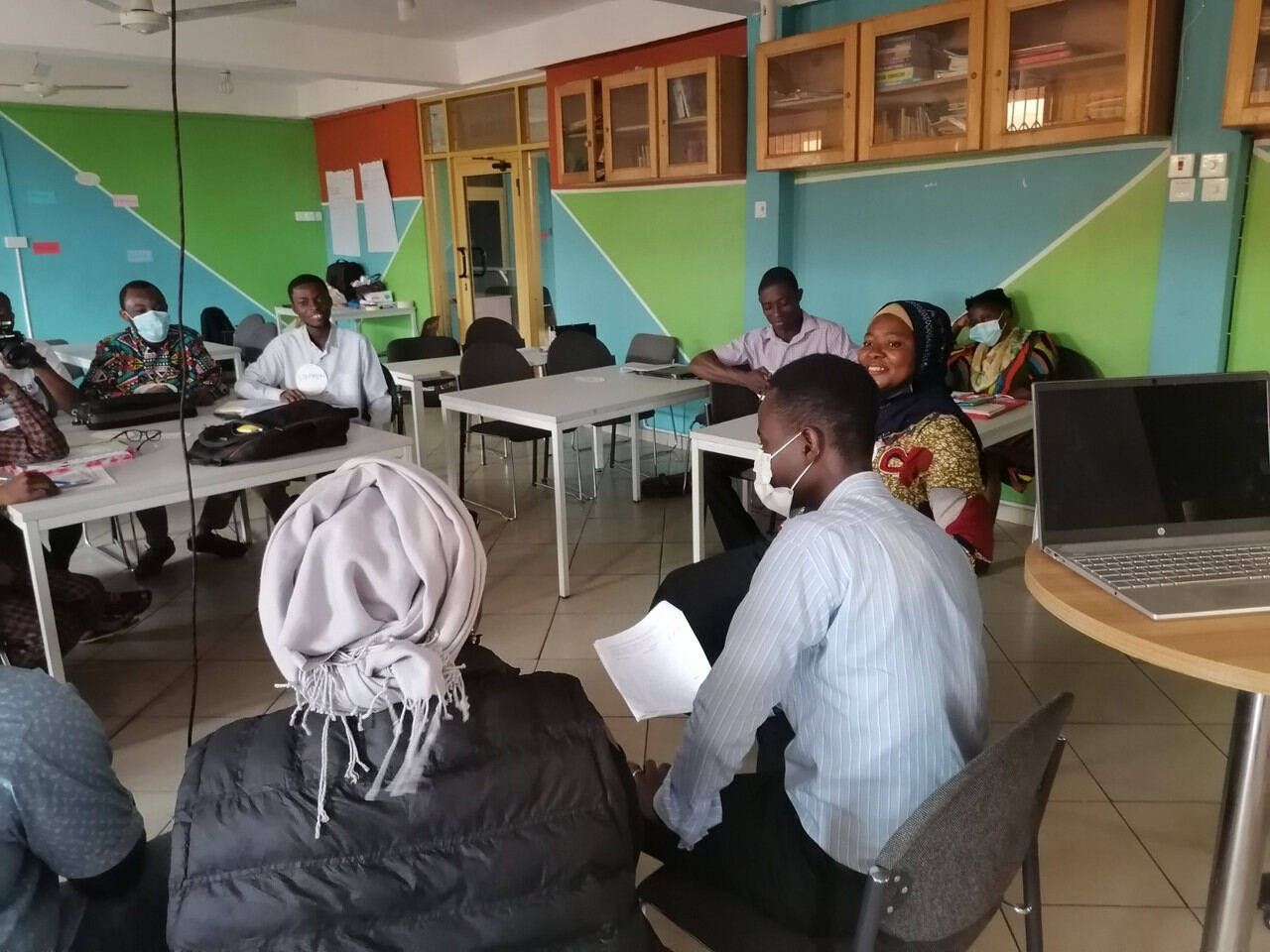 Participants taking part in a business workshop