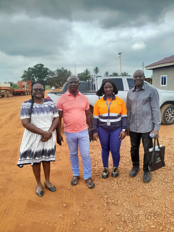 Team engaging with participants during a field visit
